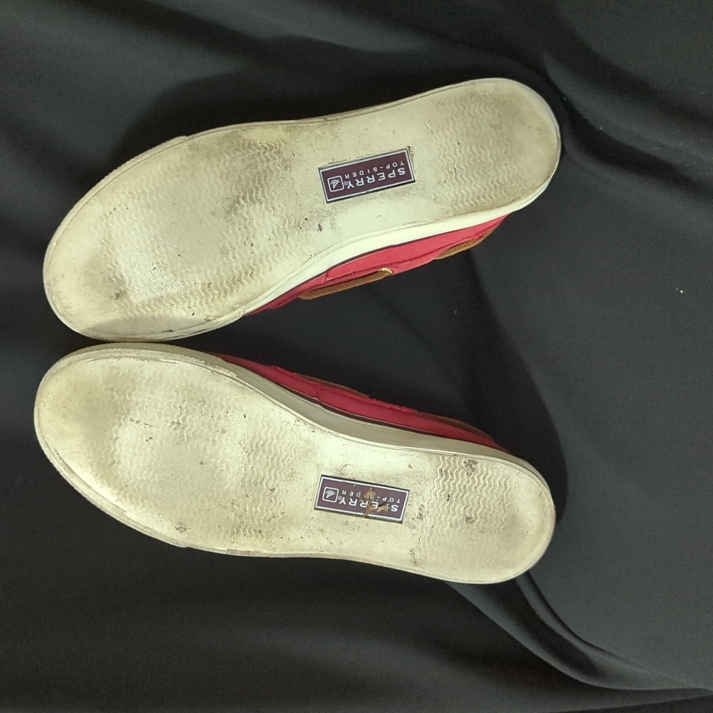 Sperry topsiders, red, size 8. Excellent condition. - Picture 6 of 11